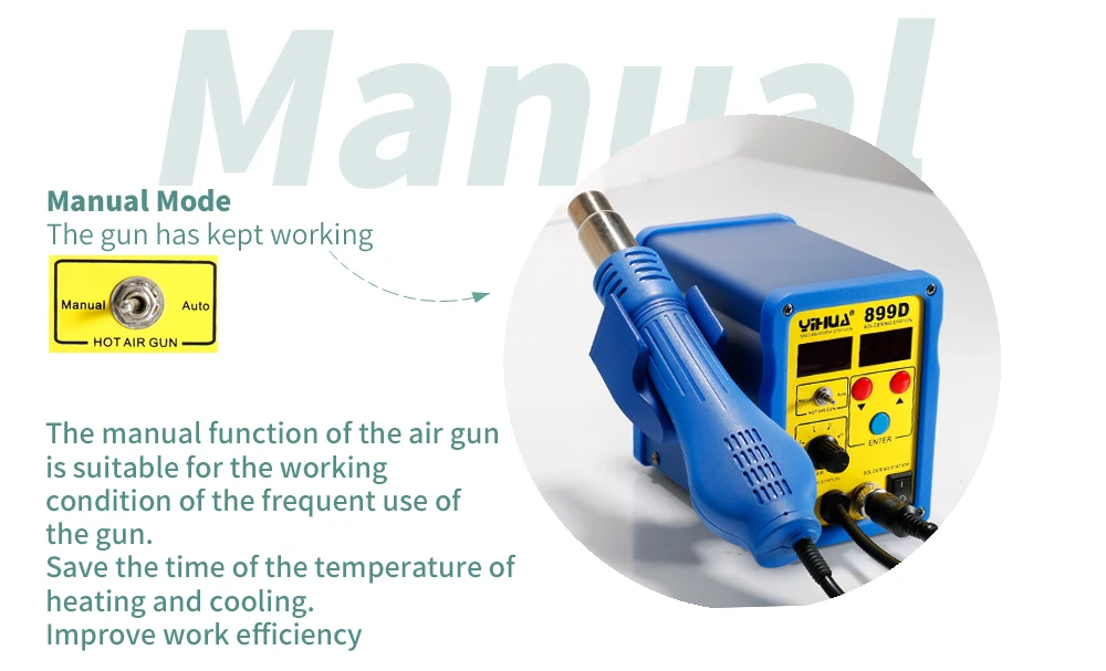 YIHUA 899D 2 в 1 220 В или 110 В BGA паяльная станция горячий пистолет паяльная станция паять Железо паяльник Тепловая пушка цифровой светодиодный дисплей