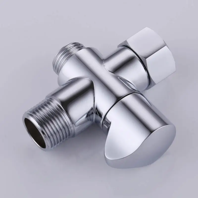 

Bathroom Cold Hot Water Three Way T Adapter Tee Connector Valve For Toilet Bidet Shower Head Diverter Valve Shower Head Shunt