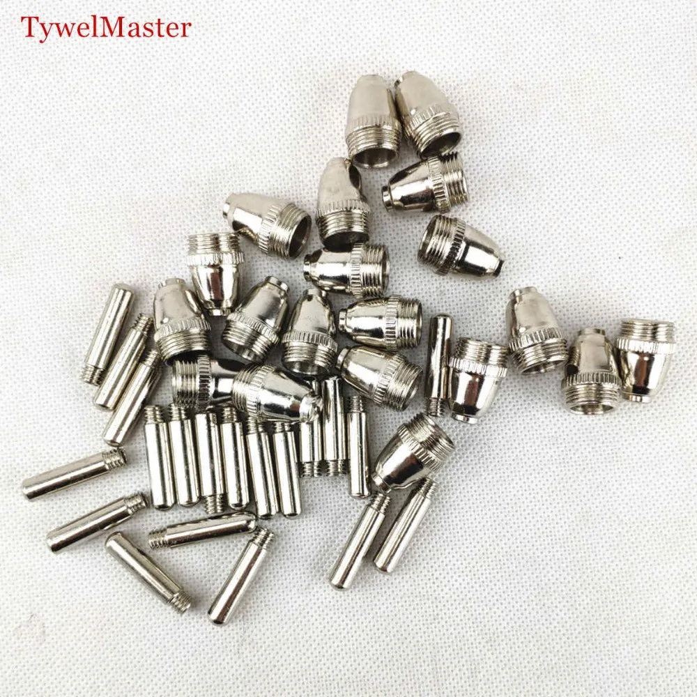 40pcs AG60 Plasma Cutting Torch Consumable SG55 Plasma Cutter Kit 60A AG-60 Plasma Torch Tip Electrode Nozzle