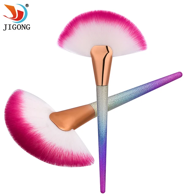 Special Price 1pcs Soft Makeup Large Fan Brush Blush Powder Foundation Make Up Tool Big Fan Cosmetics Brushes