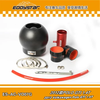 

EDDYSTAR Bomb High Flow Carbon fiber air intake Filter SYSTEM with Silicone & Clamps for Volkswagen Polo GTI 1.4T