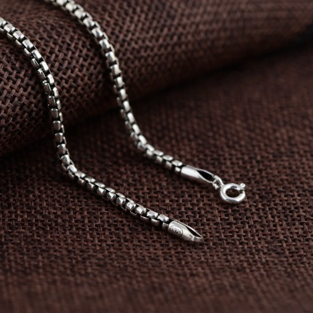 BALMORA ретро настоящие 925 пробы серебряные цепочки ожерелья для женщин мужчин классические серебряные ювелирные изделия аксессуары Bijoux