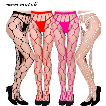 

Morematch 1 Pair Women Pantyhose Stocking Sexy Perspective Hollow Hole Mesh Fishnet Stockings 4 Colors Optional
