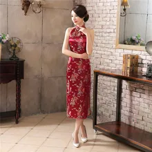 2017 Red Cheongsam Long Wedding Qipao Sexy Chinese Traditional Dress Oriental Style Evening Dresses China Clothing Store
