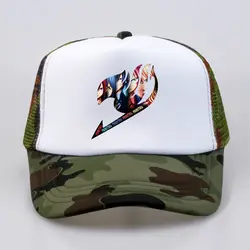 Япония Аниме Fairy Tail Бейсболки Модные повседневное snapback Новинка косплэй печати для мужчин wo Кепка Дальнобойщика с сеткой шапки