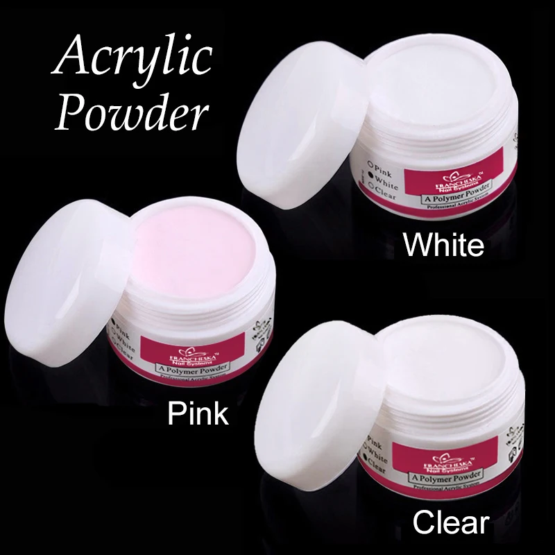 Francheska clear white pink acrylic powder acrilico liquido acrilicos