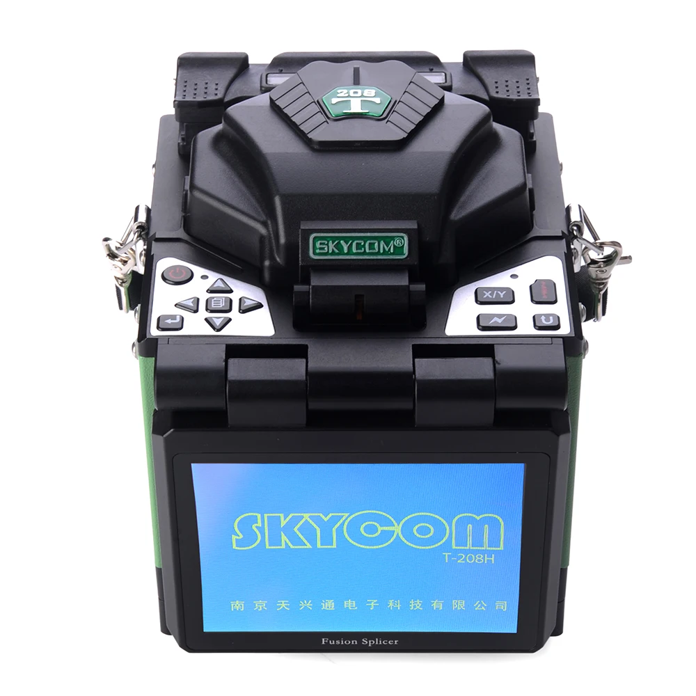 

Multi-language Skycom T-208H 5inch 8s fast splicing Fiber Fusion Splicer FTTH Fiber Welding Machine