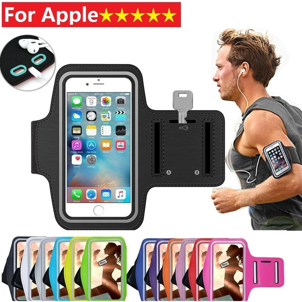 

Screen Touch Sports Arm band Phone Holder Running Case Jogging Cover for Apple iPhone X XS MAX XR 5 6 6s 7 8 Plus