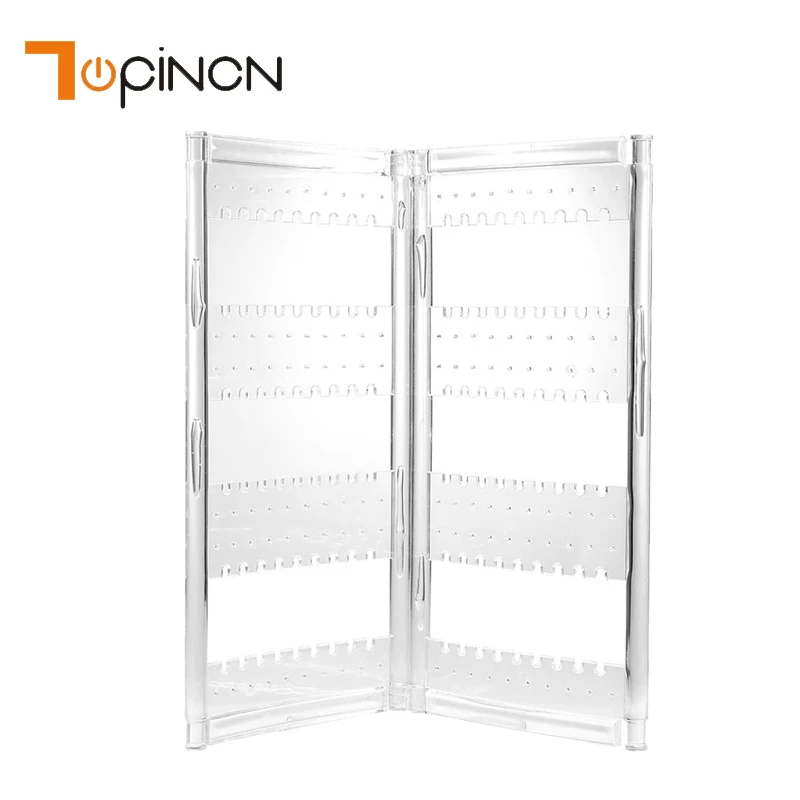 

120 Holes Acrylic Makeup Organizer Storage Rack Necklace Earrings Display Rack Stand Hanging Holder Rack Desktop Organizer