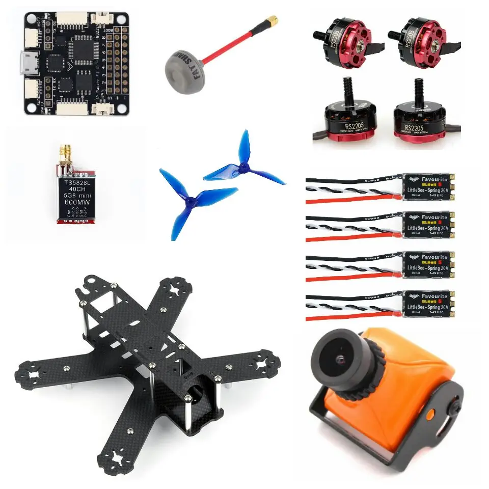 RTF QAV210 FPV Racing Drone Quadcopter LittleBee BLHeli_S 20A DSHOT ESC F3 F4 Emax RS2205 2300KV 5051 Prop Eachine Wizard X220