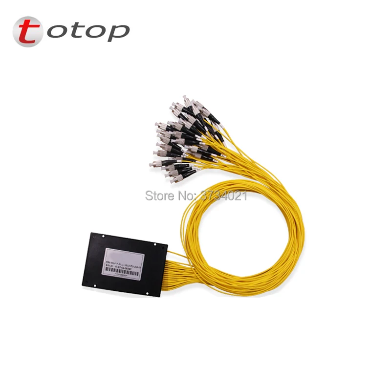 PLC сплиттер 1x32 FC одномодовый ABS PLC сплиттер волоконно-оптический Волоконно-волоконно-пигментный FC 1260/1650 нм длина волны