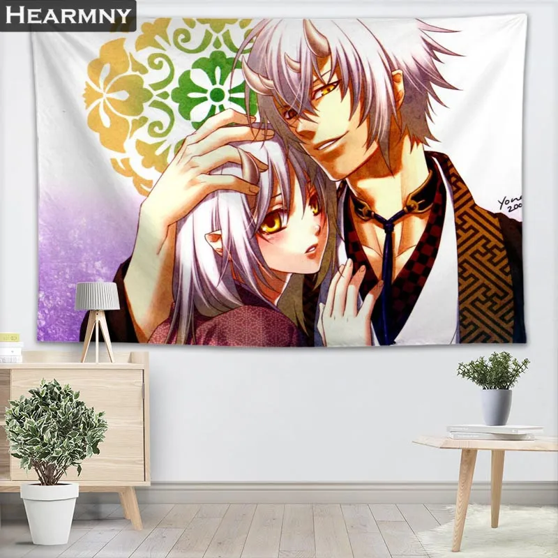 

Custom Hakuoki Anime Wall Tapestry Home Decoration Wall Carpet Rectangular Boheme Chic Printing Fabric Yoga Mat Blanket Tapestry