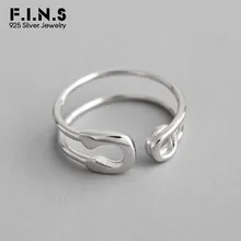 Ф. И. Н. С. Простое Двухслойное серебряное кольцо 925 в форме штифта, кольца из стерлингового серебра для женщин, женский костюм, модное ювелирное изделие
