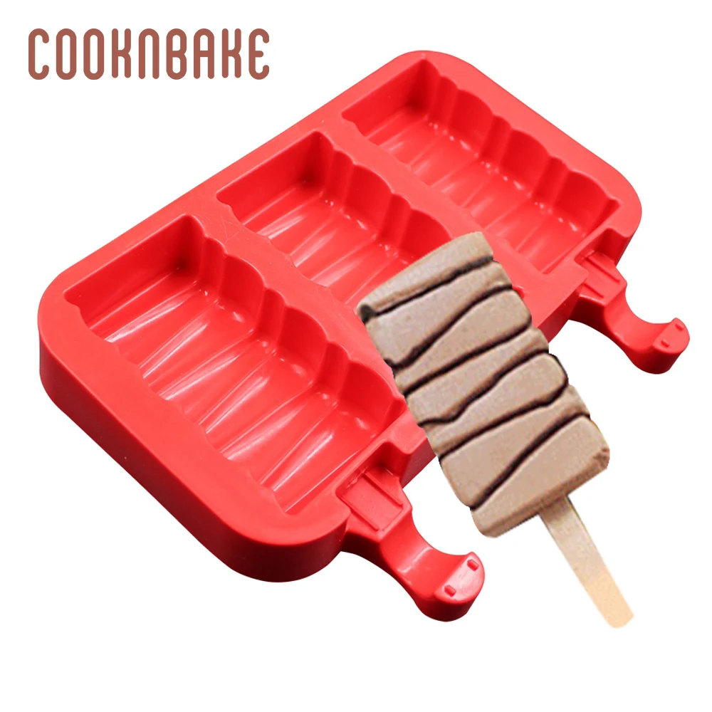 Силиконовая форма для мороженого COOKNBAKE инструмент кубика льда с 3 отверстиями