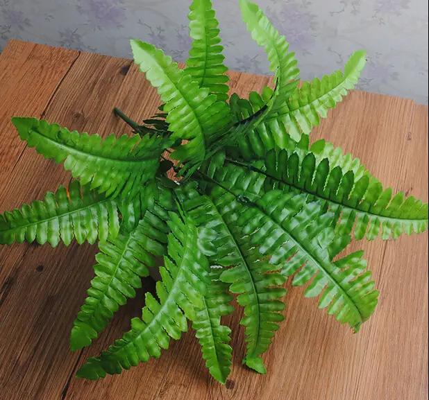 Us 1 89 5 Off 1pc Artificial Flower Large Persia Leaf Fern Home Furnishings Decoration Wedding Plastic Green Gr Tress Ma1643 In