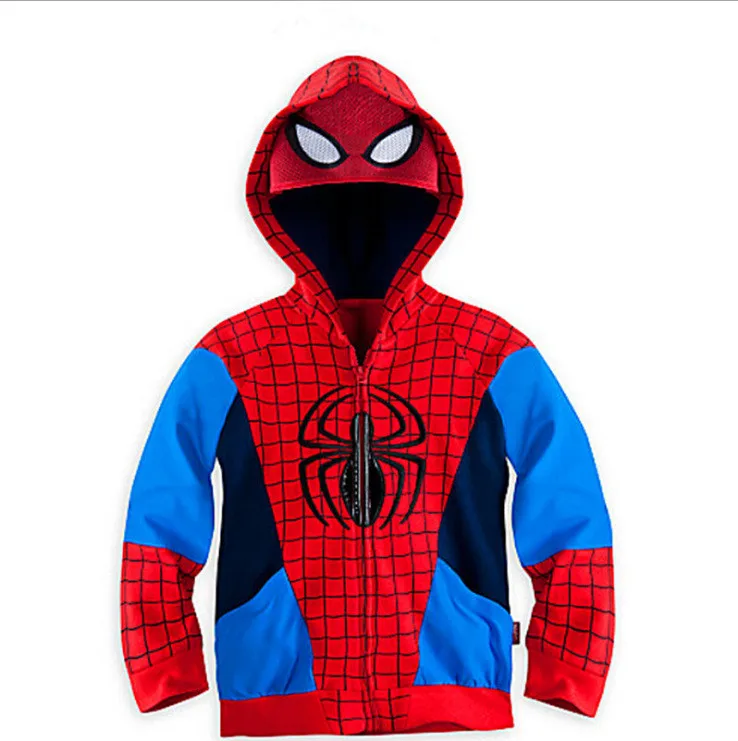 Boy Spring Autumn Cotton Cartoon Long Sleeve Hooded Jacket Kids Fashion Cosplay Jacket Suitable for 3-8 Years Old