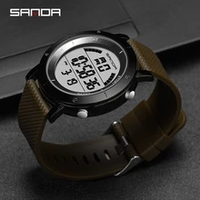 SANDA мужские спортивные часы Новые водонепроницаемые цифровые наручные часы для мужчин электронные армейские мужские наручные часы Мужские часы hombre 410
