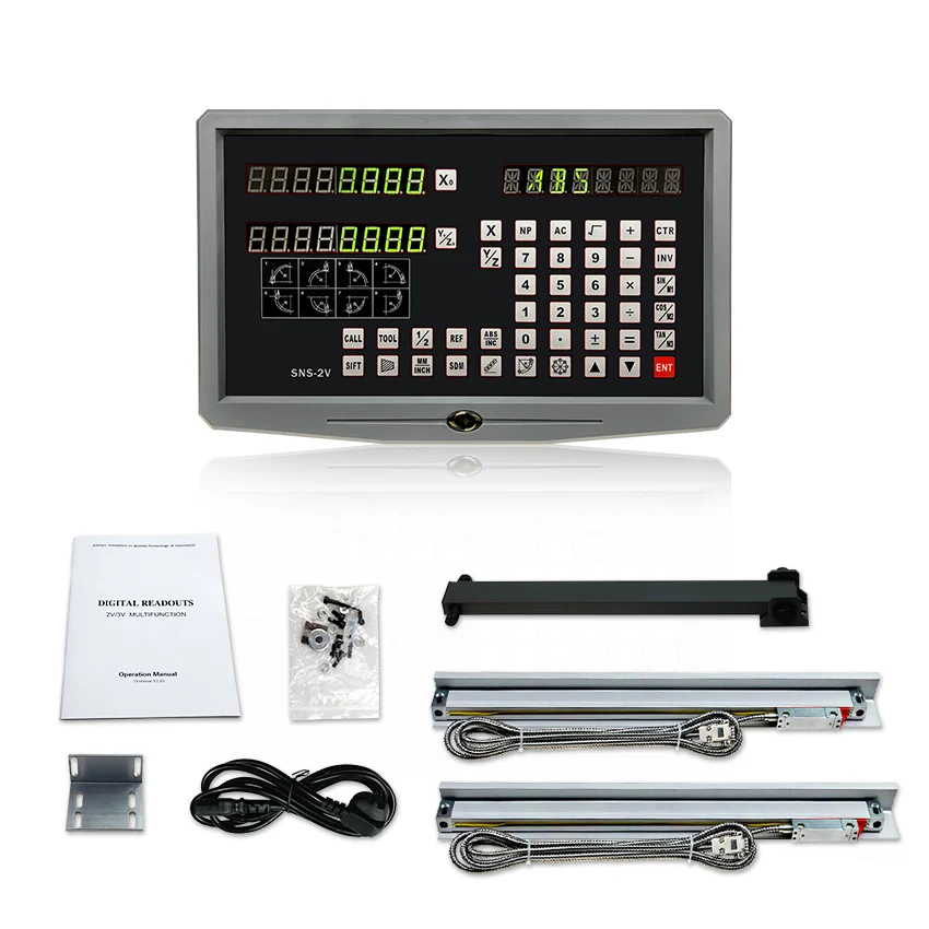 

New 2 Axis Dro Set for Machines Digital Readout(DRO) + Linear Ruler 50mm to 1000mm Free Shipping