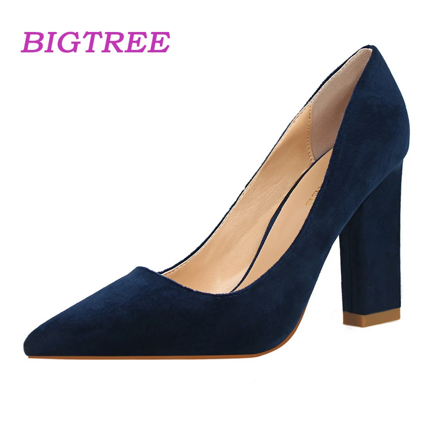 Brand Elegant Pumps Women 2018 Spring Green Blue Heels Block Heel High Pumps Square Office Shoes Scarpin Valentine Shoes|valentining brand shoes|valentine shoesvalentineing shoes brand - AliExpress