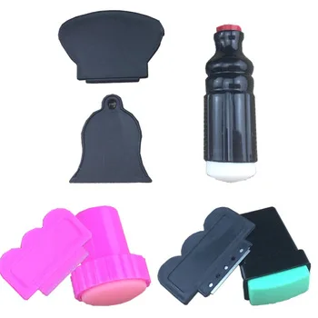 3 Sets/Lot Pro New Style Nail Art Stamping Stamp Tools Scraping Knife Set Rectangle Round + Free Shipping