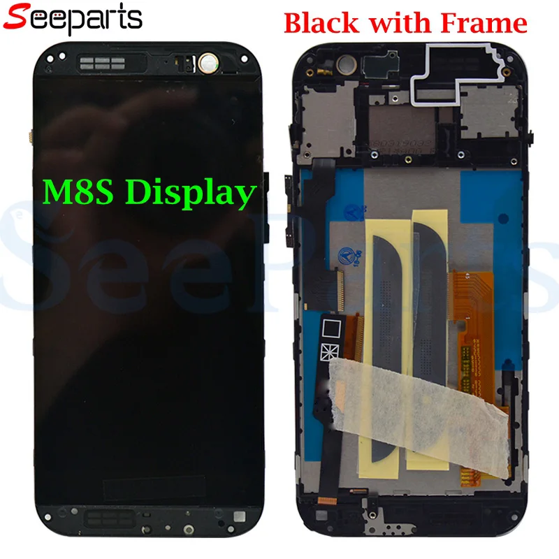 For HTC One M8S LCD Display Touch Digitizer Sensor Glass Full Assembly with Frame 5.0inch 19201080 For HTC M8S LCD Display