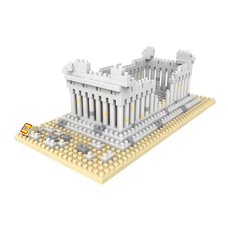 

World Famous Architecture LOZ Mini Diamond Building Block Ancient Civilization Athena Greece Temple Nanoblock Model Toys for Kid
