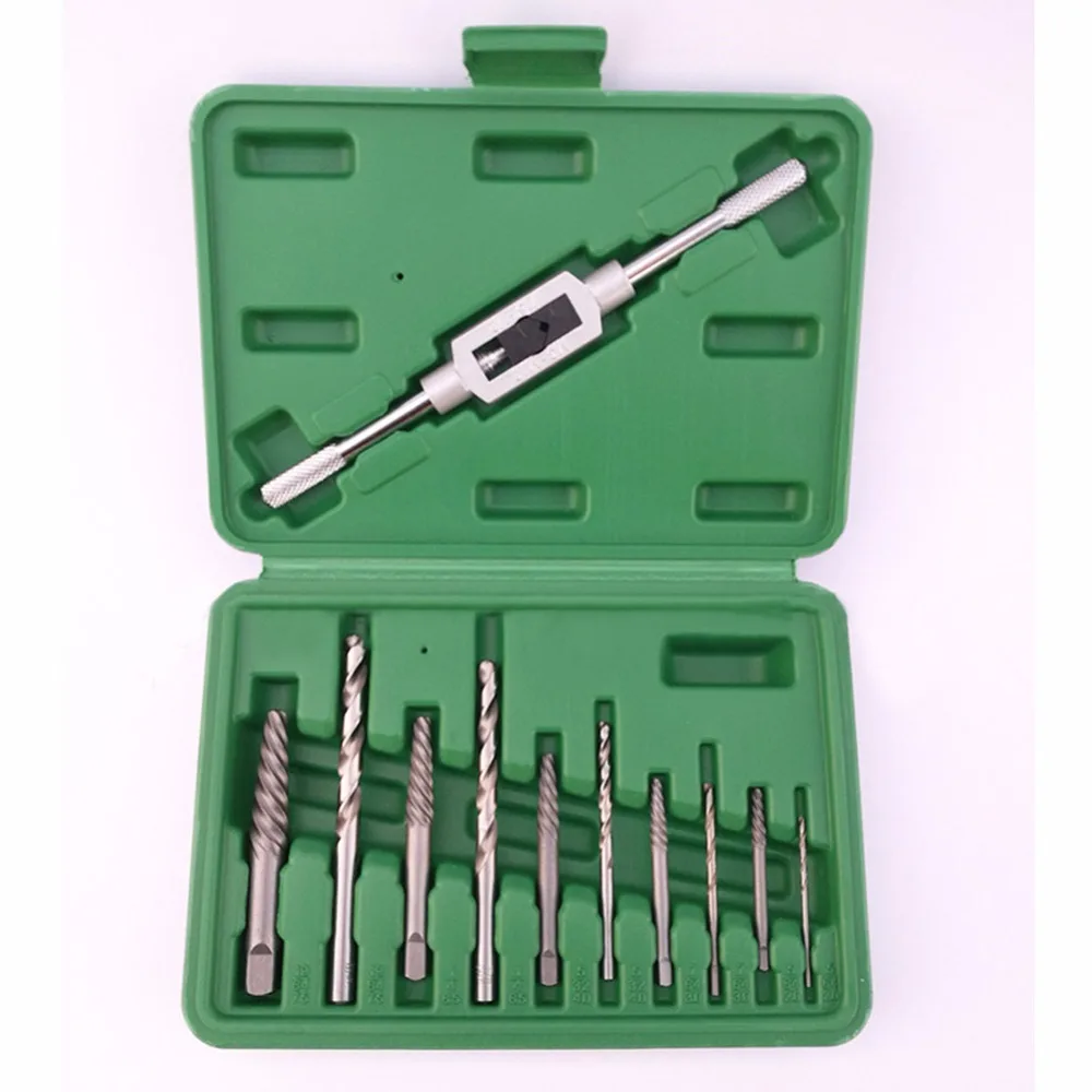 

11pcs/Set Screw Extractor Drill Bit Damaged Broken Screw Bolt Stud Remover Tool Kit Adjustable Tap Die Wrench