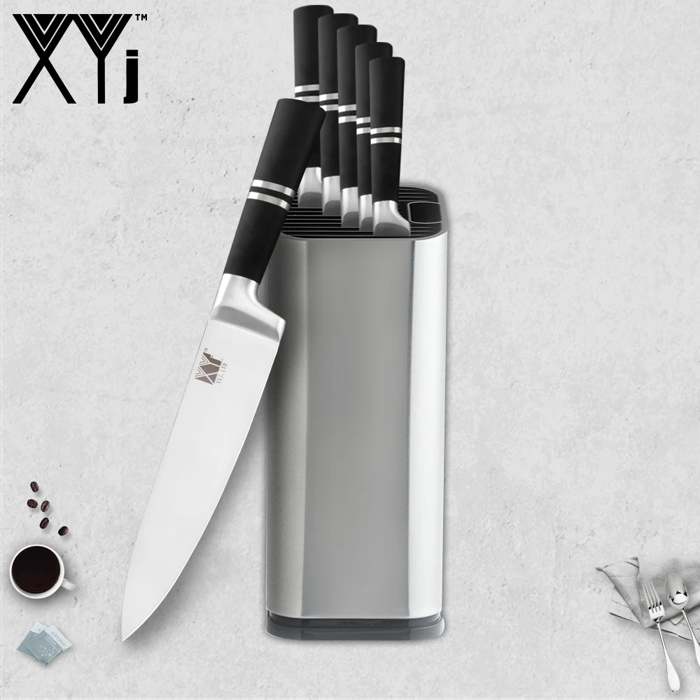 XYj японский кухонный нож из нержавеющей стали, нож для очистки фруктов, утилита Santoku, нож для нарезки хлеба, ножи для шеф-повара, держатель, точилка, бар