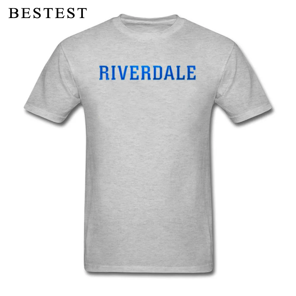 Casual CW Riverdale Logo 4627 Customized Short Sleeve Autumn Tees Dominant O-Neck 100% Cotton Tshirts Man T Shirts CW Riverdale Logo 4627 grey