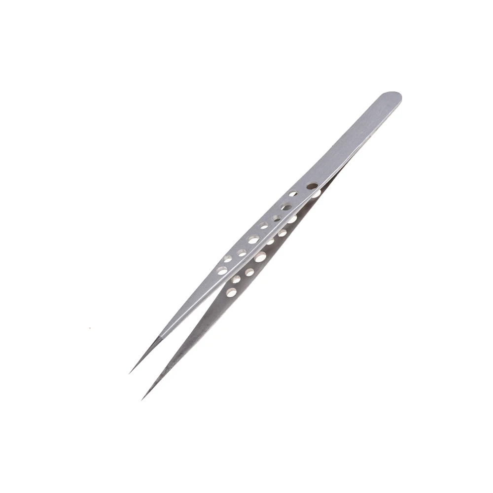 ESD Anti-magnetic Stainless Steel Straight Electronic Precision Straight Curved Tweezers for Mobile Phone Repair Tool