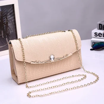 

by dhl or ems 20pcs Women Crossbody Bags Female Messenger Bags Chain Small PU Leather Crocodile Candy Bag Phone Clutch Purse