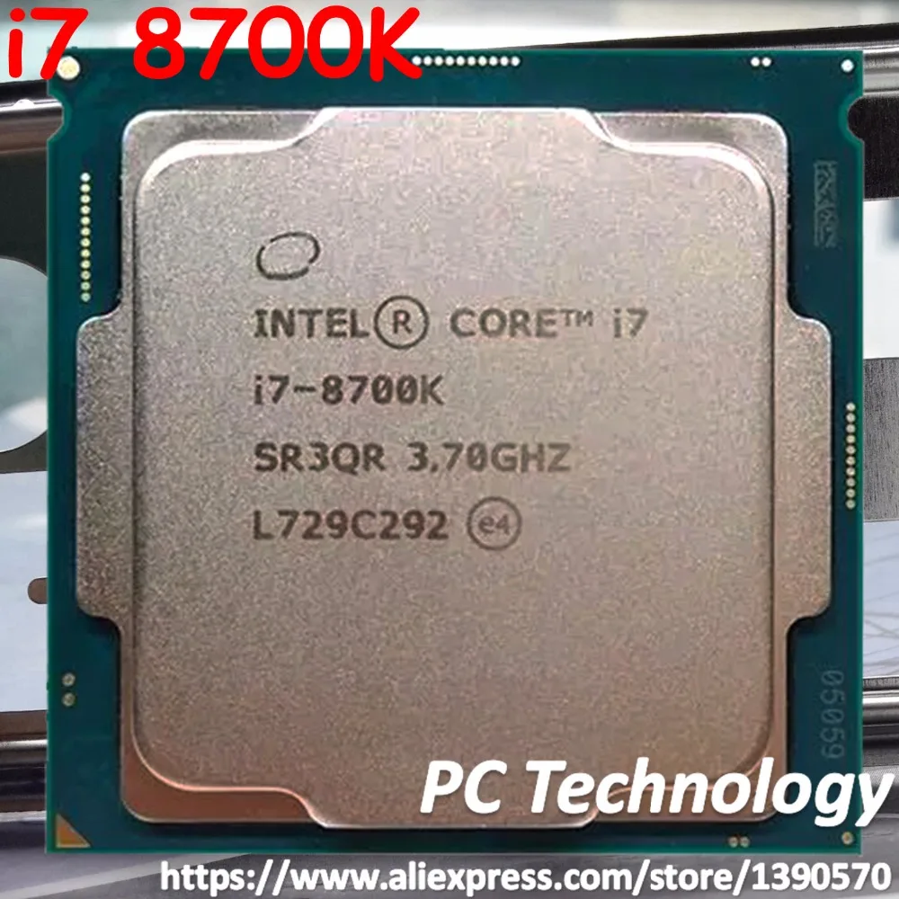 Оригинальный процессор Intel Core 8 series i7 8700K 3 70 ГГц 12 м 6 ядер разъем 1151 бесплатная