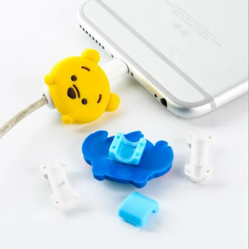 2017 Newest 10pcs/lot USB Charger Data cable saver Cartoon cord