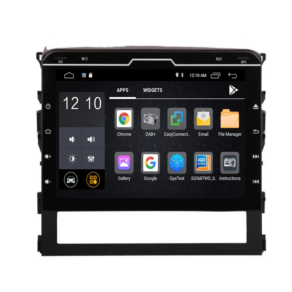 Excellent 10.2" 2 din Android 9.0 for Toyota Land Cruiser 200 LC200 LC 200 GX 2016-19 Car DVD Player GPS Navigation Radio BT Tape Recorder 3