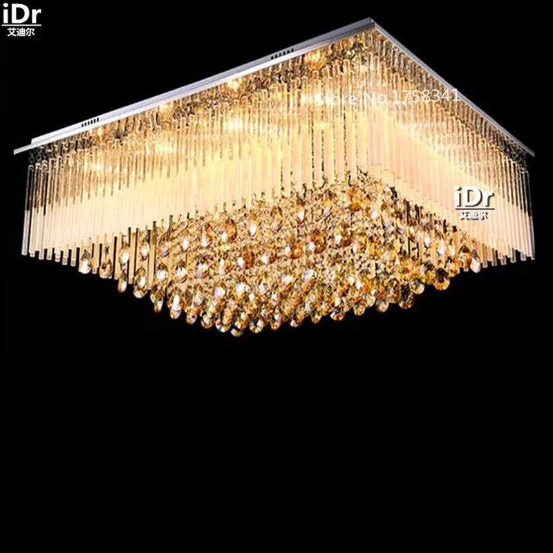 

led lights crystal lamp living room lamp modern minimalist bedroom lamp rectangular lighting Ceiling Lights Rmy-0392