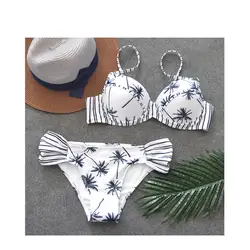 Пикантные трусики бикини для женщин купальник 2019 Mujer женский купальник с рисунком Push Up Купальники для малышек пляжная одежда ванный
