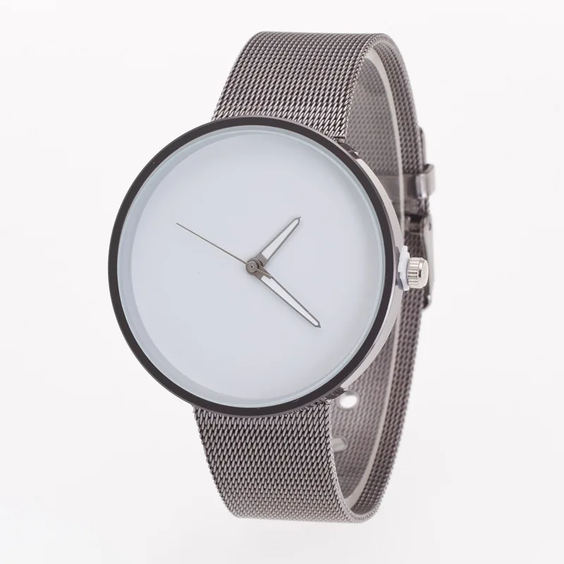 Newly Fashion Quartz Watch Casual Ladies Watch Men Women Watches Stainless Steel Mesh Belt Analog Wrist Watches Drop Shipping