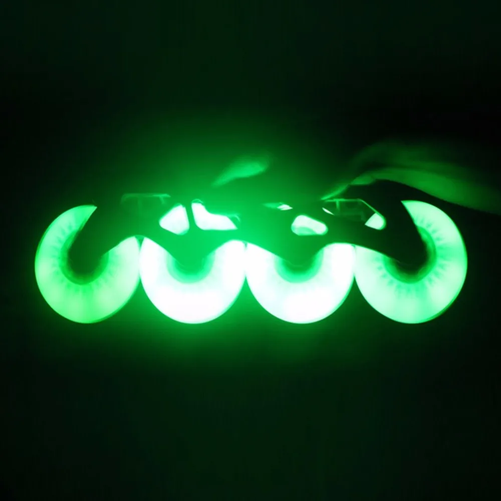LED فلاش عجلة سرعة التزلج أحذية صلابة الكبح عجلات مضمنة التزلج ل Led بكرة عجلات