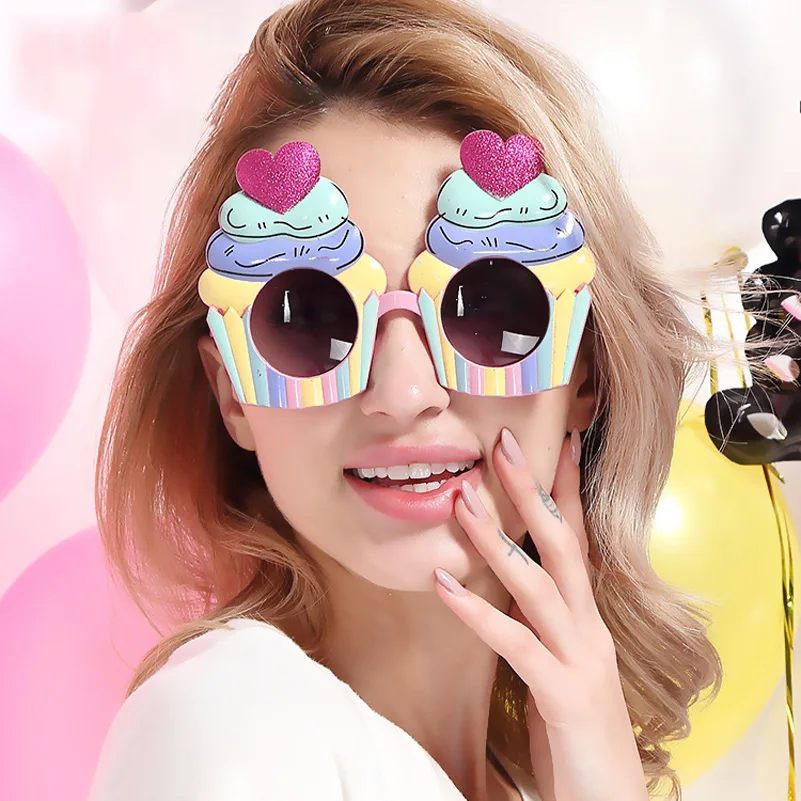 

Funny Ice Cream Glassess INS Creative Party Decoration Kids Outdoor Sunglasses Adult Wedding Photo Props Christmas Decoration