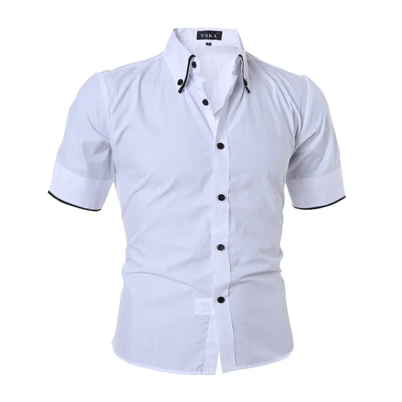 Summer Style Brand Men High Quality Short Sleeve Shirts Men's Business ...