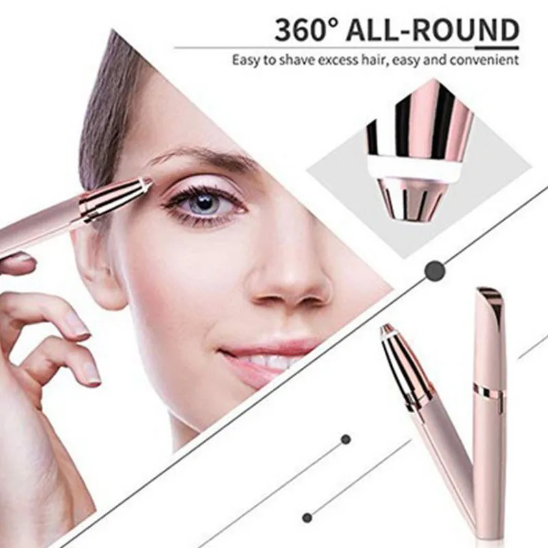 

ABAY New Advanced Women Man 3 Colors Electric Eyebrow Trimmer Makeup Mini Shaver Razor Portable Epilator Facial Hair Remover