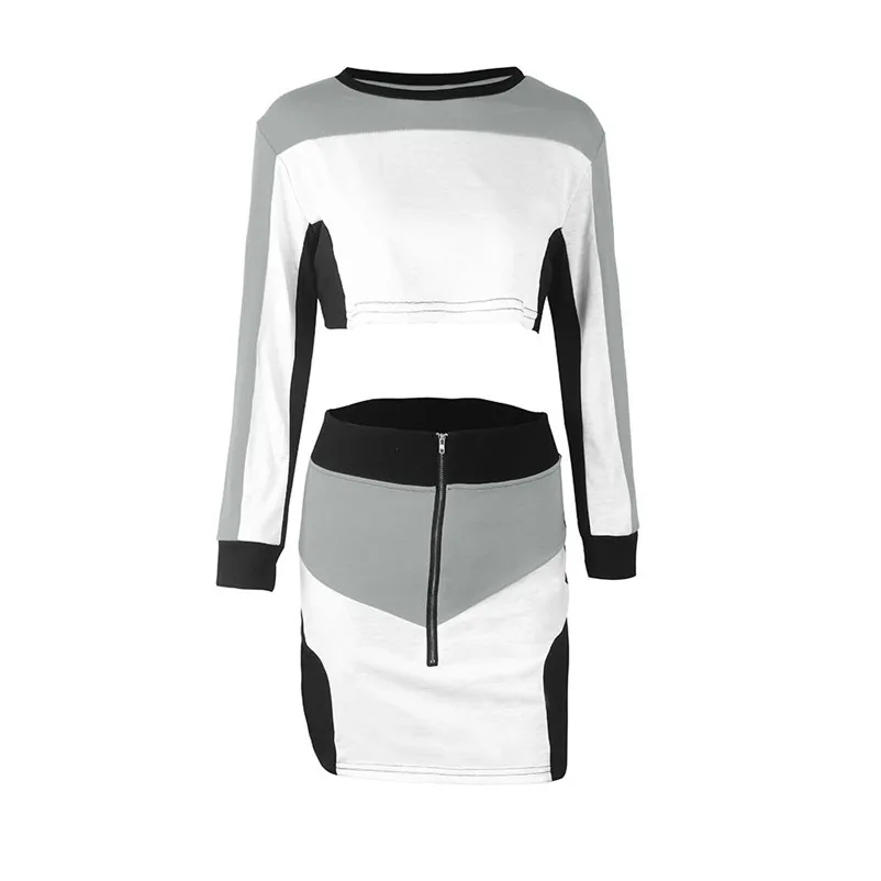 2Pcs Women Tracksuit Sweatshirt Skirt Sets Sport Long Sleeve Wear durable enought for your daily wearing Casual Suit Gift 3D05 (7)