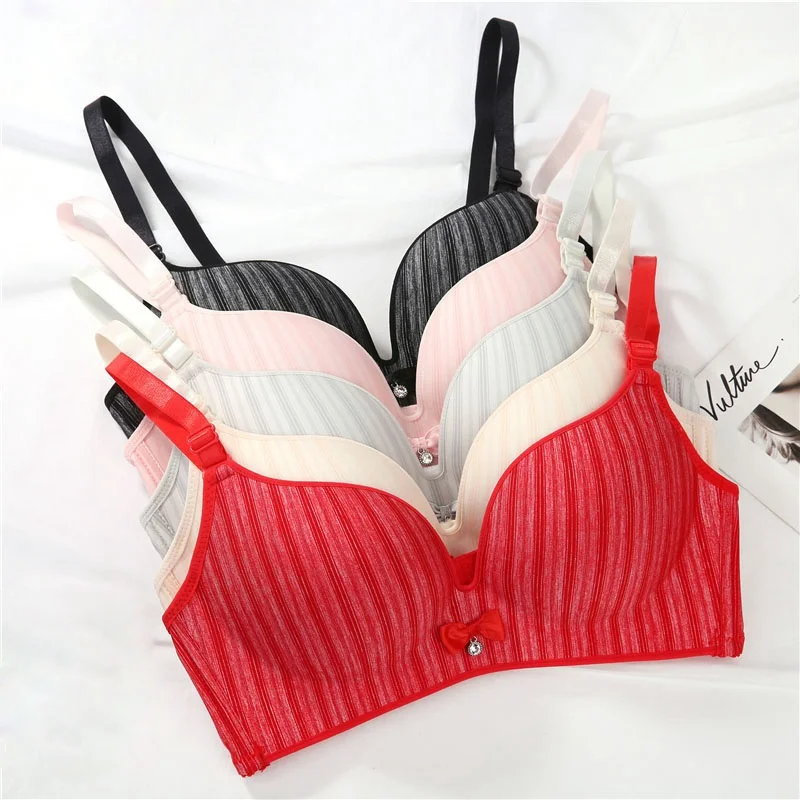 

Women Bralette Seamless Striped Bra Female Underwear Sexy Bras for Women Push Up Bra Wire free Lingerie Seamless Bralette