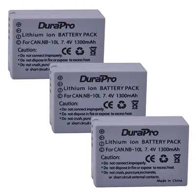 DuraPro 1300 мА/ч, NB-10L NB 10L Батарея+ ЖК-дисплей USB Зарядное устройство для Canon G1X G15 G16 SX40HS SX50HS SX60HS SX40 SX50 SX60 HS Камера - Цвет: 3 Battery