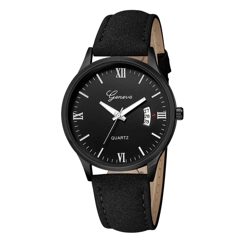 

2018 Simple men watches 1pcs Luxury Men's Date Stainless Steel Leather Analog Quartz Wrist Watches relojes de las mujeres azules