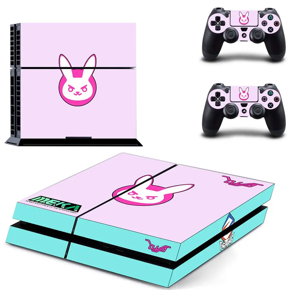 New For Overwatch Dva Decal Skin Sticker For Sony Playstation 4 Ps4 Console +2pcs Controller Film - - AliExpress