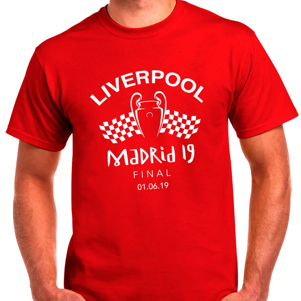 Летняя модная футболка Ливерпуль Мадрид S LEAGUE FINAL SALAH KLOPP INSPIRED TSHIRT