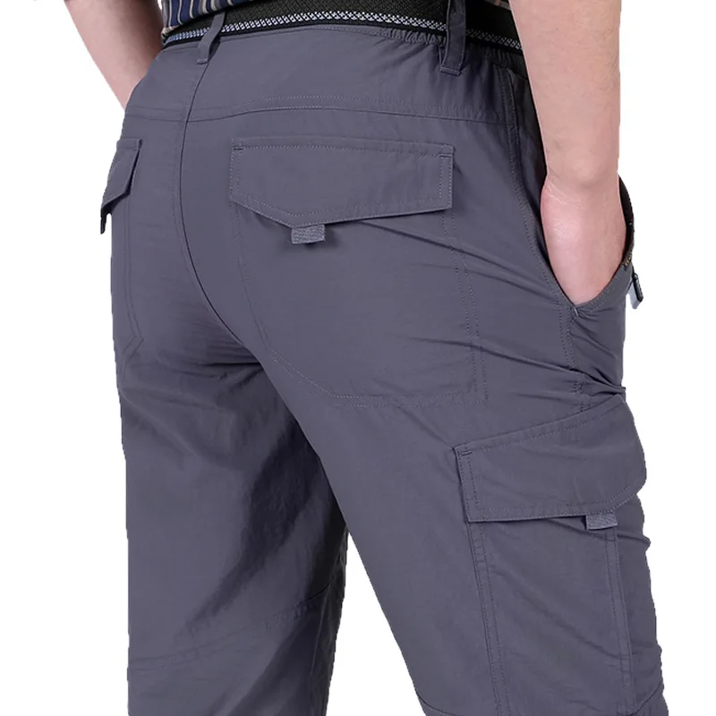 Kopen Nieuwe Lente Herfst Mannen Outdoor Sneldrogende Broek Wandelen Camping Broek Dunne Klimmen Vissen Wicking Anti slijtage Broek size M XXXXL