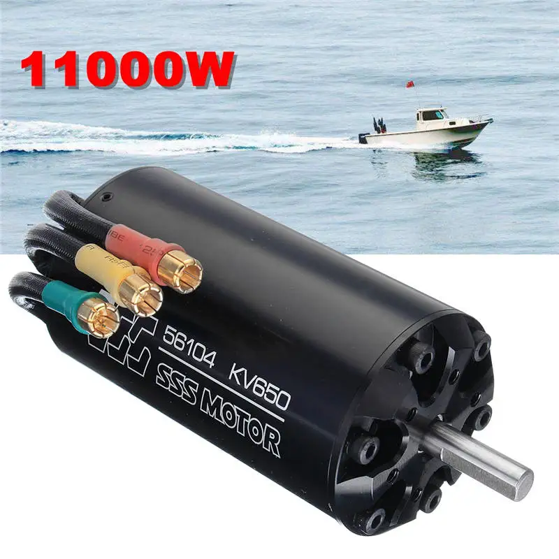 

SSS 56104/650KV 1100W Brushless Motor 6 Poles W/O Water Cooling For RC Marine Boats