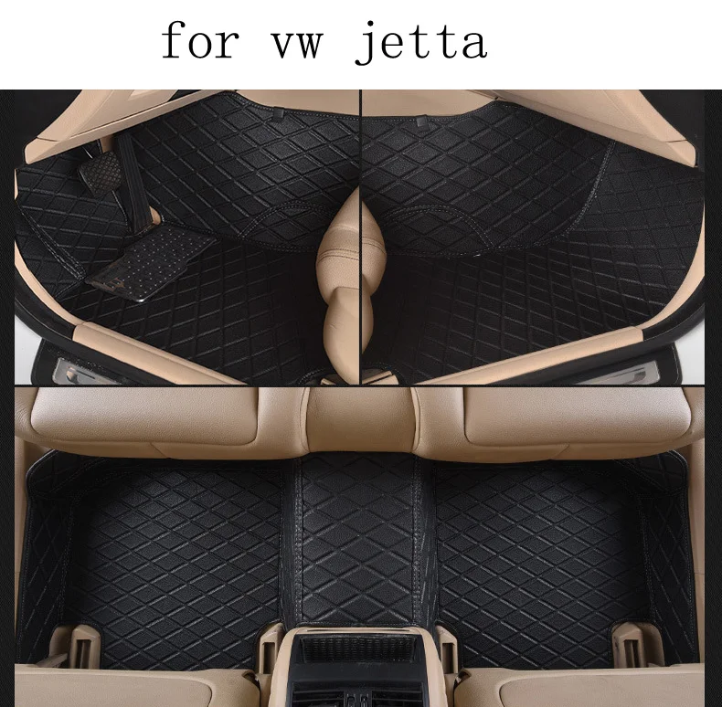 for VW Volkswagen Jetta brand leather Wear resisting Car floor mats